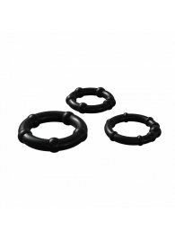 Набор из 3 черных эрекционных колец Babooom Ring Set - Adrien Lastic - в Москве купить с доставкой