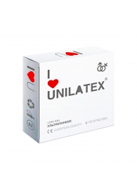 Ультратонкие презервативы Unilatex Ultra Thin - 3 шт. - Unilatex - купить с доставкой в Москве