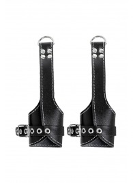 Черные подвесы с белой строчкой - Pecado - купить с доставкой в Москве