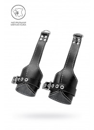 Черные подвесы с белой строчкой - Pecado - купить с доставкой в Москве