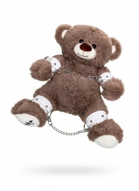 Бондажный набор: бурый мишка с белыми оковами и наручниками - Pecado - купить с доставкой #SOTBIT_REGIONS_UF_V_REGION_NAME#