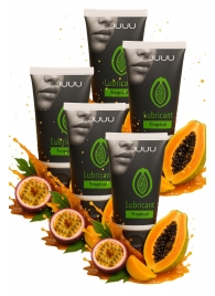 Набор из 5 съедобных лубрикантов JUJU со вкусом тропических фруктов - JuJu - купить с доставкой в Москве