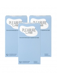 Набор из 3 упаковок ультратонких презервативов Pleasure Lab (по 12 шт.) - Pleasure Lab - купить с доставкой в Москве