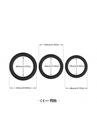 Набор из 3 черных эрекционных колец Stay Hard - Boys of Toys - #SOTBIT_REGIONS_UF_V_REGION_NAME# купить с доставкой