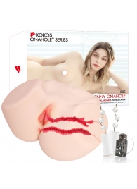 Мастурбатор-полуторс с двойным слоем материала и вибрацией Jenny Onahole Real Vagina - KOKOS - в Москве купить с доставкой