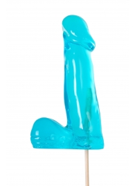 Голубой леденец в форме члена со вкусом блю кюрасао - 173 гр. - Sosuчki - купить с доставкой в Москве