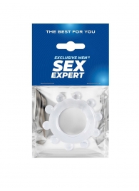 Прозрачное эрекционное кольцо со стимулирующими шариками - Sex Expert - #SOTBIT_REGIONS_UF_V_REGION_NAME# купить с доставкой