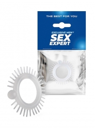 Эластичное эрекционное кольцо с шипиками и шариком - Sex Expert - #SOTBIT_REGIONS_UF_V_REGION_NAME# купить с доставкой