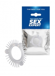 Эластичное эрекционное кольцо с 3 шариками и шипами - Sex Expert - #SOTBIT_REGIONS_UF_V_REGION_NAME# купить с доставкой