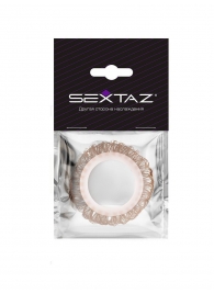 Эрекционное кольцо с бежевыми «ресничками» - Sextaz - #SOTBIT_REGIONS_UF_V_REGION_NAME# купить с доставкой