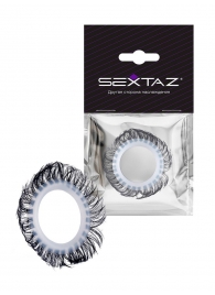 Эластичное эрекционное колечко с черными «ресничками» - Sextaz - #SOTBIT_REGIONS_UF_V_REGION_NAME# купить с доставкой