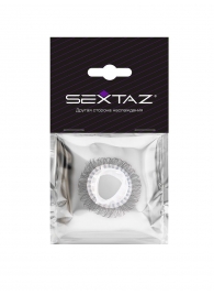 Эластичное эрекционное кольцо с длинными черными «ресничками» - Sextaz - #SOTBIT_REGIONS_UF_V_REGION_NAME# купить с доставкой