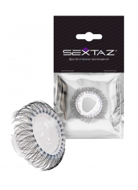 Эластичное эрекционное кольцо с длинными черными «ресничками» - Sextaz - #SOTBIT_REGIONS_UF_V_REGION_NAME# купить с доставкой