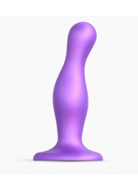 Фиолетовая насадка Strap-On-Me Dildo Plug Curvy size M - Strap-on-me - купить с доставкой в Москве