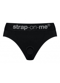 Черные трусики для насадок Heroine Lingerie Harness - size XL - Strap-on-me - купить с доставкой в Москве