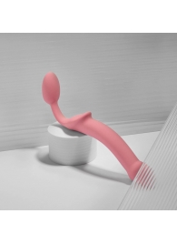 Розовый безремневой страпон Strap-on-me Semi-Realistic Bendable Strap-On size L - Strap-on-me - купить с доставкой в Москве