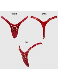 Красный пояс для фиксации насадок Strap-On-Me Leatherette Harness Fabulous - Strap-on-me - купить с доставкой в Москве