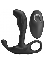 Черный изогнутый массажёр простаты с вибрацией и пультом ДУ - Baile - в Москве купить с доставкой