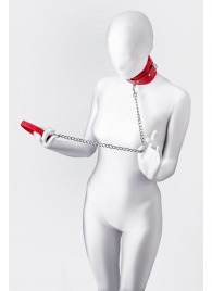 Красный ошейник с подкладкой из меха - ToyFa - купить с доставкой в Москве