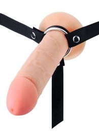 Мужской полый страпон на регулируемых ремешках - 22 см. - Sex Expert - купить с доставкой в Москве
