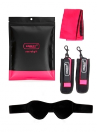 Черно-розовый эротический набор: маска, наручники и повязка - Erokay - купить с доставкой #SOTBIT_REGIONS_UF_V_REGION_NAME#