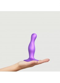 Фиолетовая насадка Strap-On-Me Dildo Plug Curvy size S - Strap-on-me - купить с доставкой в Москве