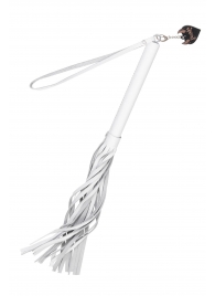 Белая кожаная плеть - 50 см. - Pecado - купить с доставкой в Москве