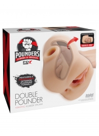 Телесный мастурбатор с вибрацией Double Pounder Vibrating Squeeze Stroker - Pipedream - в Москве купить с доставкой