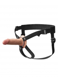 Телесный пустотелый фаллопротез 5’’ Hollow Silicone Strap-On - 14 см. - Pipedream - купить с доставкой в Москве