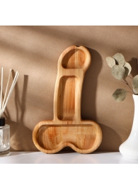 Деревянное блюдо для подачи в форме члена (25 х 16,5 х 1,7 см) - Сима-Ленд - купить с доставкой в Москве