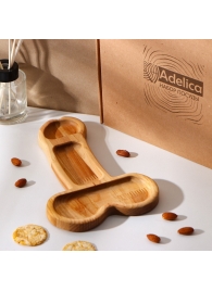 Деревянное блюдо для подачи в форме члена (25 х 16,5 х 1,7 см) - Сима-Ленд - купить с доставкой в Москве