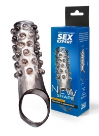 Дымчатая насадка на пенис с выпуклостями - 11 см. - Sex Expert - #SOTBIT_REGIONS_UF_V_REGION_NAME# купить с доставкой