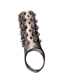 Дымчатая насадка на пенис с шипами и выпуклостями - 12,5 см. - Sex Expert - #SOTBIT_REGIONS_UF_V_REGION_NAME# купить с доставкой