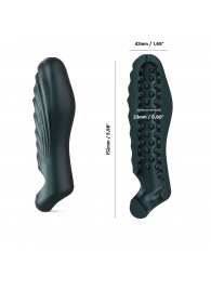 Серая силиконовая насадка на пенис с подхватом Manwan Ryzer - Manwan - в Москве купить с доставкой