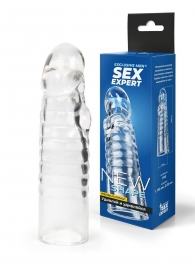 Прозрачная закрытая насадка на член - 15 см. - Sex Expert - #SOTBIT_REGIONS_UF_V_REGION_NAME# купить с доставкой