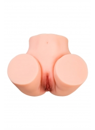 Телесный мастурбатор в форме попки с 2 любовными входами - No Name - в Москве купить с доставкой