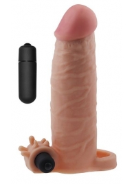 Реалистичная насадка на пенис с вибропулей - 17,8 см. - Lovetoy - в Москве купить с доставкой