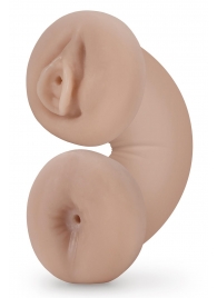 Телесный люминесцентный двусторонний мастурбатор Tasha - Blush Novelties - в Москве купить с доставкой