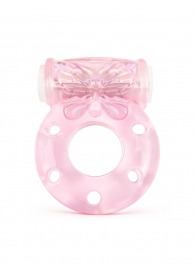 Розовое эрекционное виброкольцо с бабочкой - 1137 - в Москве купить с доставкой