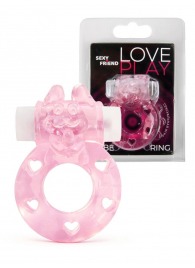 Розовое эрекционное виброкольцо в форме зайчика - 1137 - в Москве купить с доставкой