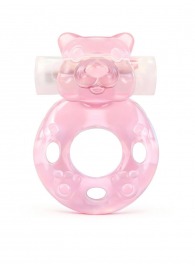 Розовое эрекционное виброкольцо в форме мишки - 1137 - в Москве купить с доставкой
