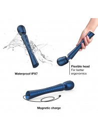 Синий вибромассажёр с насадками Man.wand Edgy - Manwan - в Москве купить с доставкой