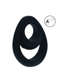 Черное эрекционное кольцо Double Ergo Silicone Cockring - Shots Media BV - в Москве купить с доставкой