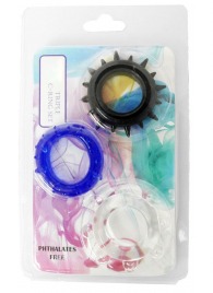 Набор из 3 эрекционных колец разного цвета и рельефа - Boys of Toys - в Москве купить с доставкой