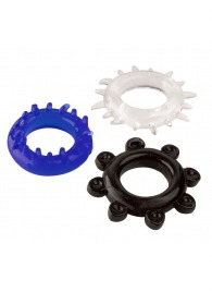 Набор из 3 эрекционных колец разного цвета и рельефа - Boys of Toys - в Москве купить с доставкой