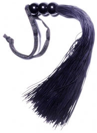 Черная силиконовая плетка - 25,4 см. - Boys of Toys - купить с доставкой в Москве