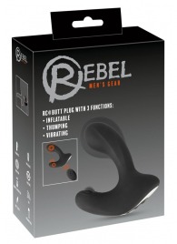 Черная анальная вибропробка с функцией расширения RC Butt Plug with 3 functions - Orion - #SOTBIT_REGIONS_UF_V_REGION_NAME# купить с доставкой