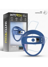 Синее интерактивное эрекционное виброкольцо Rank - Intoyou - в Москве купить с доставкой
