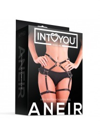 Черные стрепы на бёдра Aneir - Intoyou - купить с доставкой в Москве