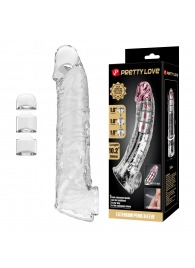 Прозрачный фаллоудлинитель с подхватом мошонки Silas - 26 см. - Baile - в Москве купить с доставкой
